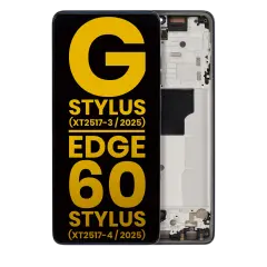 OLED Assembly With Frame Compatible For Motorola Moto G Stylus 5G (XT2517-3 / 2025) (Refurbished)  / Motorola Moto Edge 60 Stylus (XT2517-4 / 2025) (Pantone Gibraltar sea)
