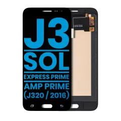 LCD Assembly Without Frame Compatible For Samsung Galaxy J3 / Sol 4G / Express Prime / Amp Prime (J320 / 2016) (Aftermarket: Incell) (Black)