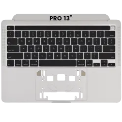 Top Case With Keyboard Compatible For MacBook Pro 13" (A2251 / Mid 2020) (US Keyboard) (Silver)