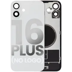 Back Glass w/ MagSafe Magnet For iPhone 16 Plus (Aftermarket) (White) (No Logo)