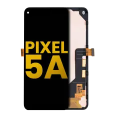 OLED Assembly With Frame Compatible For Google Pixel 5A 5G (Refurbished) (Black)