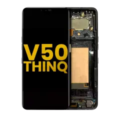 OLED Assembly With Frame Compatible For LG V50 ThinQ 5G (International Version) (Refurbished) (Aurora Black)