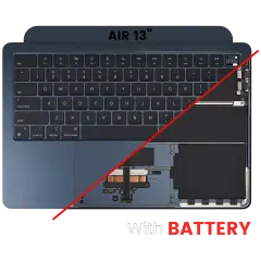 Top Case Assembly With Battery And Keyboard Compatible For MacBook Air 13" (A3113 / Mid 2024) (Midnight) (US Keyboard)