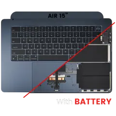 Top Case Assembly With Battery And Keyboard Compatible For MacBook Air 15" (A3114 / Mid 2024) (Midnight) (US Keyboard)