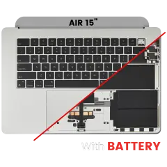 Top Case Assembly With Battery And Keyboard Compatible For MacBook Air 15" (A3114 / Mid 2024) (Silver) (US Keyboard)