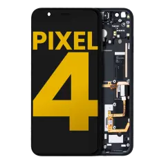 OLED Assembly With Frame Compatible For Google Pixel 4 (Refurbished) (Oh So Orange Power Button)