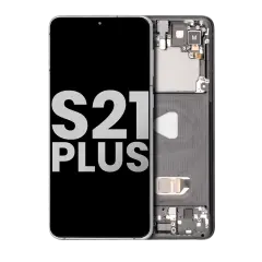 OLED Assembly With Frame Compatible For Samsung Galaxy S21 Plus 5G (Used OEM Pull: Grade B/C) (Phantom Black)