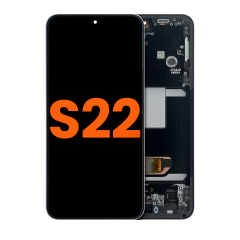 OLED Assembly With Frame Compatible For Samsung Galaxy S22 5G (Blemish: Grade C) (Phantom Black)