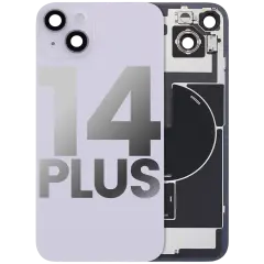 Back Glass w/ MagSafe Magnet & NFC & Flashlight Flex For iPhone 14 Plus (Used OEM Pull: Grade B) (Purple)