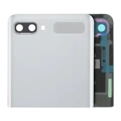 Outer OLED Assembly With Frame Compatible For Samsung Galaxy Z Flip 4G (F700) / Z Flip 5G (F707) (Service Pack) (Mystic White)