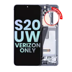 OLED Assembly With Frame Compatible For Samsung Galaxy S20 5G (Verizon 5G UW Frame Only) (Service Pack) (Cosmic Gray)