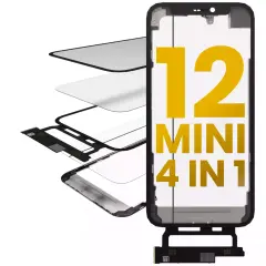 4 in 1 Short  Flex (Digitizer Touch With Glass + OCA + Frame Pre-installed) For iPhone 12 Mini (OCA Master)