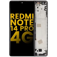 OLED Assembly With Frame For Xiaomi Redmi Note 14 Pro 4G (Refurbished) (Midnight Black)