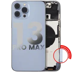 Back Housing W/ Small Parts For iPhone 13 Pro Max (EU / Global Version) (Used OEM Pull: Grade C) (Sierra Blue)