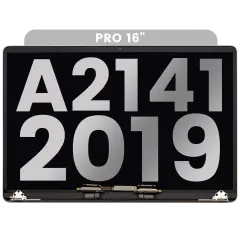 Complete LCD Display Assembly Compatible For MacBook Pro 16" (A2141 / Mid 2019) (Used OEM Pull: Grade C) (Space Gray)        