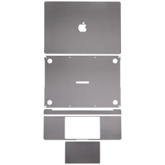 4in1 (Top, Bottom, Keyboard, Trackpad) Skin For MacBook Pro 16" (A2780 / Late 2023) (M2) (Gray)