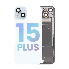 Back Glass w/ MagSafe Magnet & NFC & Flashlight Flex For IPhone 15 Plus (Service Pack) (Blue)