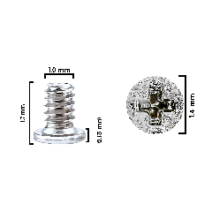 Screw For iPhone 12 Pro (M1.0×1.40×1.7D×0.15T) (30 Pack) (Service Pack)