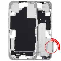 Mid-Frame Housing With Power And Volume Button For iPhone 16 (EU / Global Version) (Aftermarket Plus) (White)
