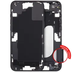 Mid-Frame Housing With Power And Volume Button For iPhone 16 Plus (EU / Global Version) (Aftermarket Plus) (Black)