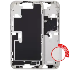 Mid-Frame Housing With Power And Volume Button For iPhone 16 Pro Max (US Version) (Aftermarket Plus) (White Titanium)