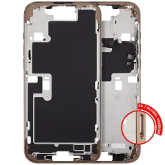Mid-Frame Housing With Power And Volume Button For iPhone 16 Pro Max (EU / Global Version) (Aftermarket Plus) (Desert Titanium)