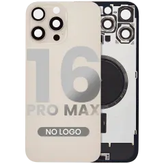 Back Glass w/ MagSafe Magnet For iPhone 16 Pro Max (Aftermarket) (Desert Titanium) (No Logo)