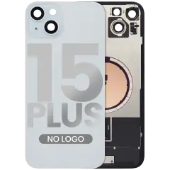 Back Glass w/ MagSafe Magnet For iPhone 15 Plus (Aftermarket) (Blue) (No Logo)