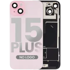 Back Glass w/ MagSafe Magnet & NFC & Flashlight Flex For iPhone 15 Plus (Aftermarket) (Pink) (No Logo)