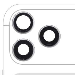 Back Camera Lens With Bracket & Bezel For iPhone 17 Pro/ 17 Pro Max (Premium) (Silver)