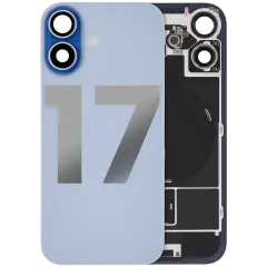 Back Glass w/ MagSafe Magnet & NFC & Flashlight Flex Compatible For iPhone 17 (Used OEM Pull: Grade A) (Mist Blue)