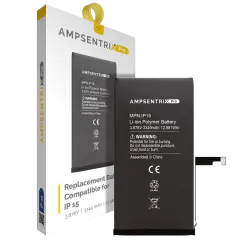 Replacement Battery For iPhone 15 (AmpSentrix Pro)