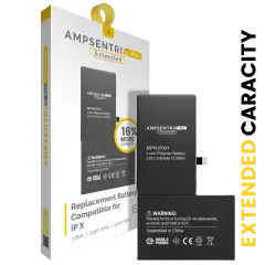 Replacement Battery For iPhone X (AmpSentrix Pro Extended)