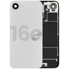 Back Glass w/ MagSafe Magnet & NFC & Flashlight Flex For iPhone 16e (Quality - OEM Pull C) (White)