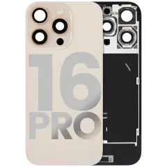 Back Glass w/ MagSafe Magnet & NFC & Flashlight Flex For iPhone 16 Pro (Quality - OEM Pull C) (Desert Titanium)