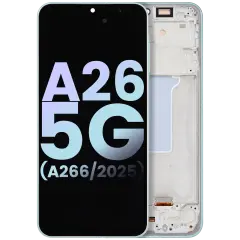 OLED Assembly With Frame Compatible For Samsung Galaxy A26 5G (A266 / 2025) (Service Pack) (Mint) 
