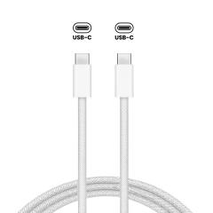 240W USB-C To USB-C Cable (6ft.) (Braided) For MacBook / iMac / Mac (OEM Grade A) (Bulk Packaging)