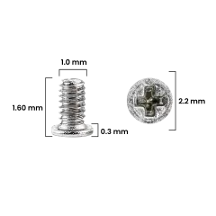 Screw Set (M1.0 x 1.60 x 2.2D x 0.3T) for iPhone 12 Pro / 12 Pro Max (30 Pack) (Service Pack)