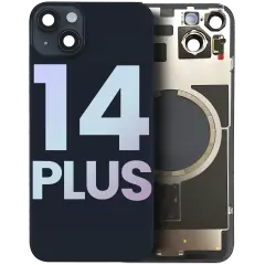 Back Glass w/ MagSafe Magnet & NFC & Flashlight Flex For iPhone 14 Plus (Service Pack) (Midnight)
