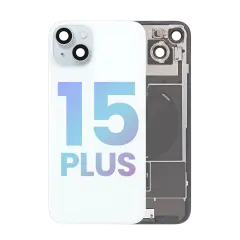 Back Glass w/ MagSafe Magnet & NFC & Flashlight Flex For IPhone 15 Plus (Service Pack) (Blue)