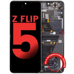 Inner OLED Assembly With Frame Compatible For Samsung Galaxy Z Flip 5 5G (F731) (US & International) (Aftermarket Plus) (Graphite)