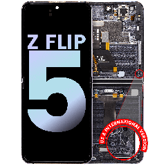 Inner OLED Assembly With Frame For Samsung Galaxy Z Flip 5 5G (US & International) (Service Pack) (Graphite)