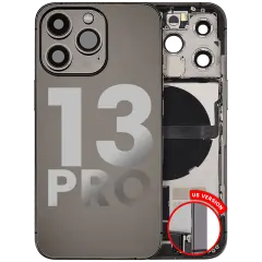 Back Housing W/ Charging Port Flex & Small Parts  For iPhone 13 Pro (US Version) (Used OEM Pull: Grade A) (Graphite)