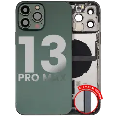 Back Housing W/ Charging Port Flex & Small Parts  For iPhone 13 Pro Max (EU / Global Version) (Used OEM Pull: Grade A) (Alpine Green)