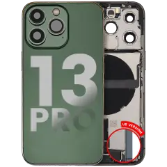 Back Housing W/ Charging Port Flex & Small Parts  For iPhone 13 Pro (US Version) (Used OEM Pull: Grade B) (Alpine Green)
