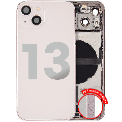 Back Housing W/ Charging Port Flex & Small Parts  For iPhone 13 (EU / Global Version) (Used OEM Pull: Grade C) (Pink)