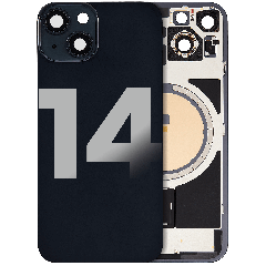 Back Glass w/ MagSafe Magnet For iPhone 14 (Quality - OEM Pull B) (Midnight)