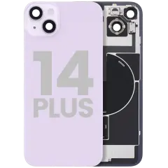 Back Glass w/ MagSafe Magnet & NFC & Flashlight Flex For iPhone 14 Plus (Used OEM Pull: Grade A) (Purple)