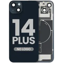 Back Glass With Steel Plate With Wireless NFC & Magsafe Magnet Pre-Installed  For iPhone 14 Plus (No Logo) (Midnight)