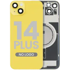 Back Glass w/ MagSafe Magnet For iPhone 14 Plus (Aftermarket) (Yellow) (No Logo)